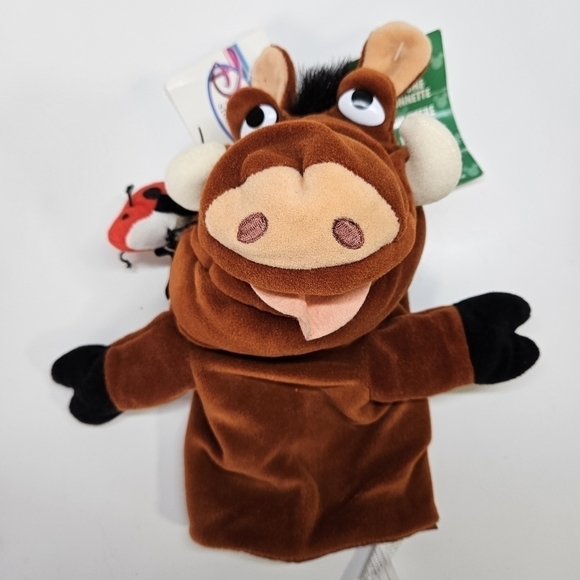 NEW VINTAGE Disney Store Lion King Pumbaa Plush Hand Puppet - Picture 1 of 4